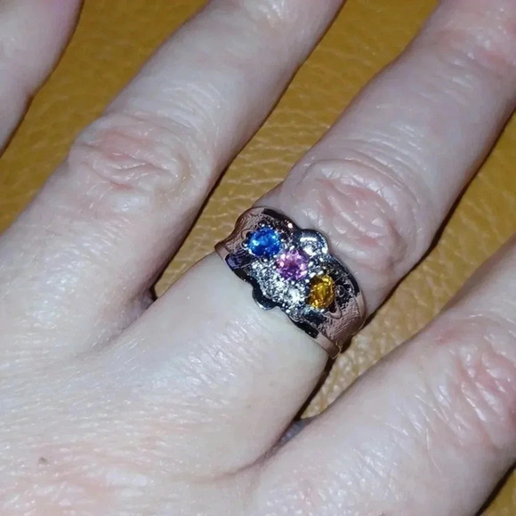 💙🌹Gold-plated Mother's ring. White - Picture 3 of 7